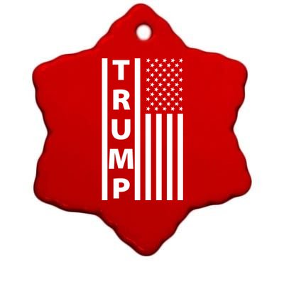 Trump Flag Ceramic Star Ornament