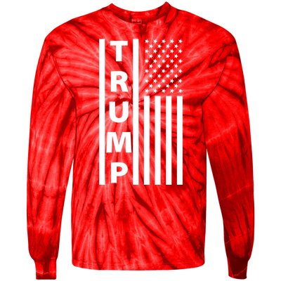 Trump Flag Tie-Dye Long Sleeve Shirt