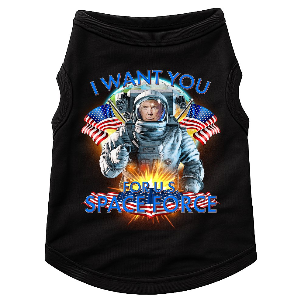 Trump I Want You For US Space Force Doggie Tank