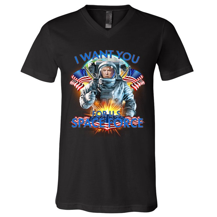 Trump I Want You For US Space Force V-Neck T-Shirt