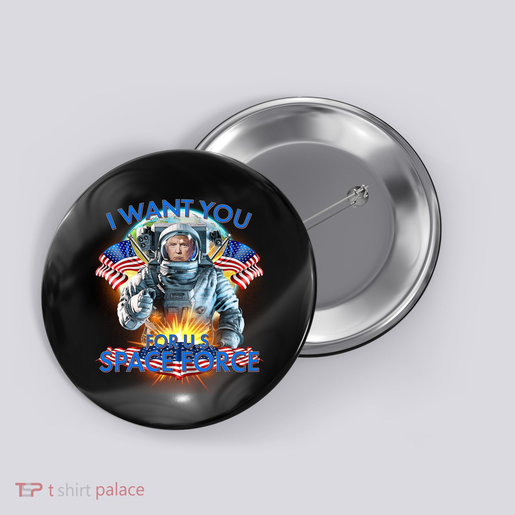 Trump I Want You For US Space Force Button