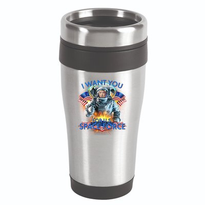 Trump I Want You For US Space Force 16oz Travel Tumbler