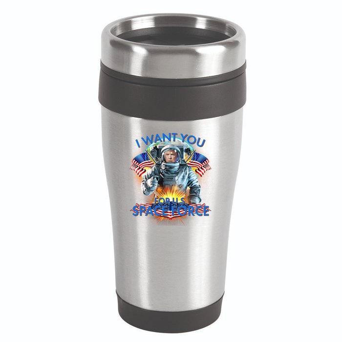 Trump I Want You For US Space Force 16oz Travel Tumbler