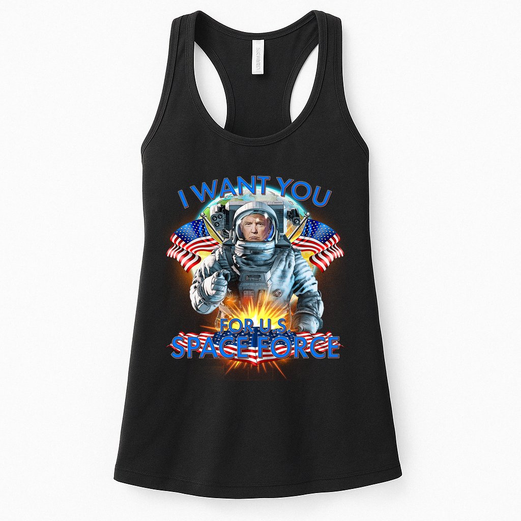 Trump I Want You For US Space Force Womens Tank Top
