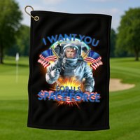 Trump I Want You For US Space Force Golf Towel