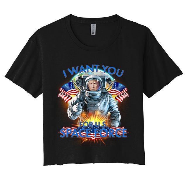 Trump I Want You For US Space Force Crop Top