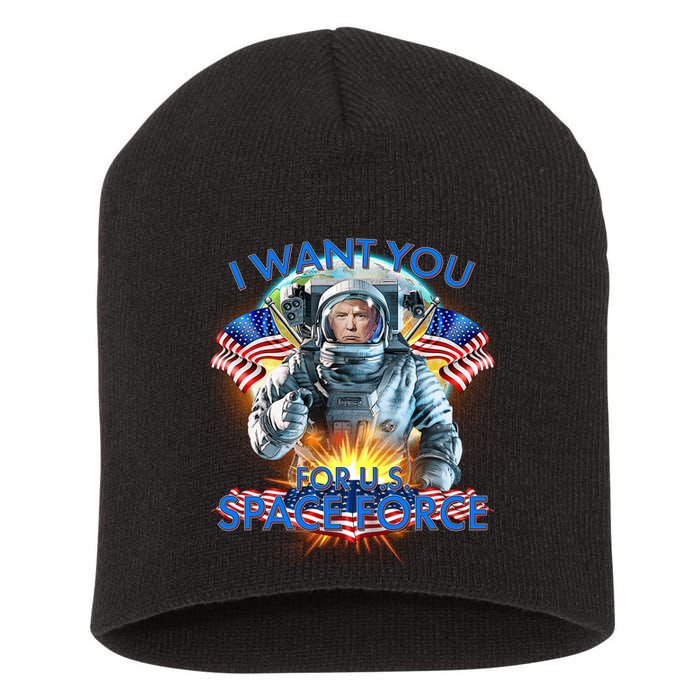 Trump I Want You For US Space Force Short Acrylic Beanie