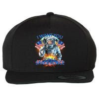 Trump I Want You For US Space Force Wool Snapback Cap
