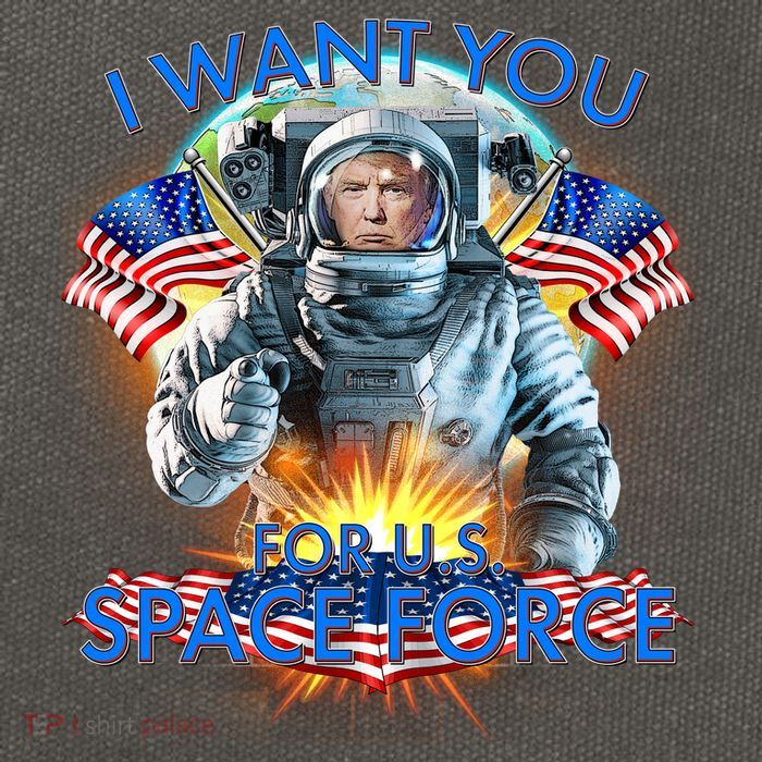 Trump I Want You For US Space Force Cotton Canvas Backpack