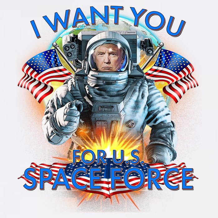 Trump I Want You For US Space Force Garment-Dyed Sweatshirt