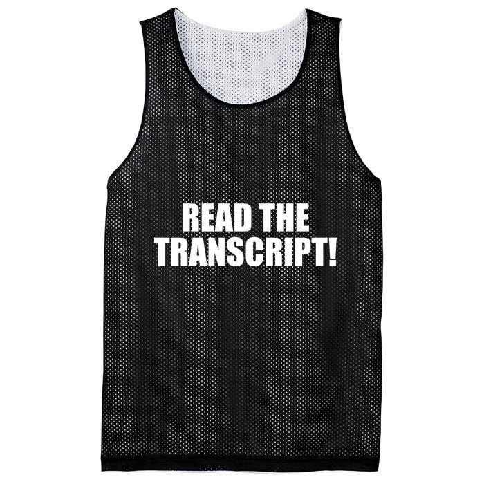 Trump Impeachment Hoax Read the Transcript Mesh Reversible Basketball Jersey Tank