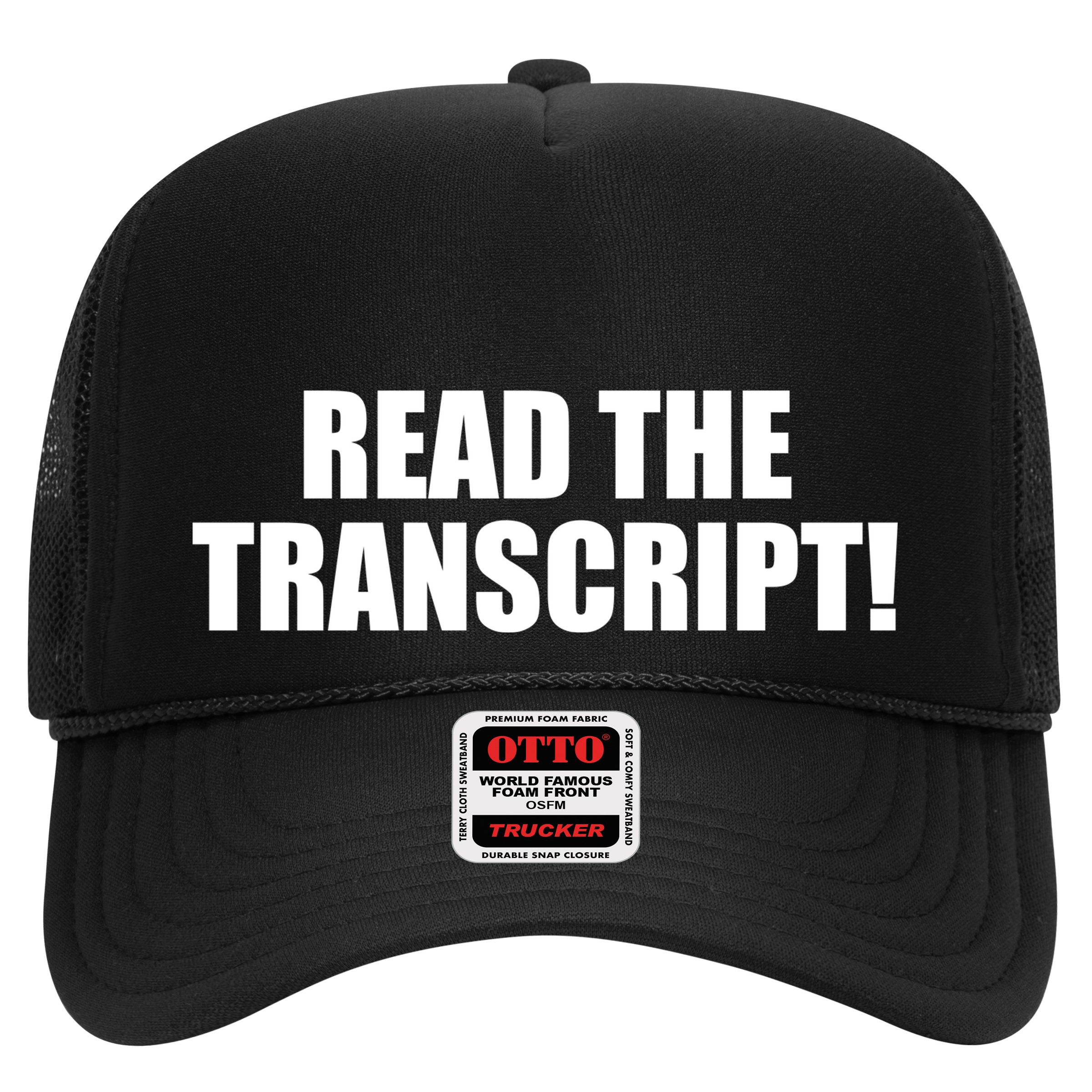 Trump Impeachment Hoax Read the Transcript Trucker Hat