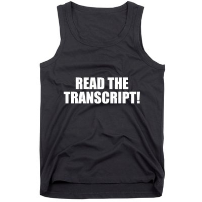 Trump Impeachment Hoax Read the Transcript Tank Top