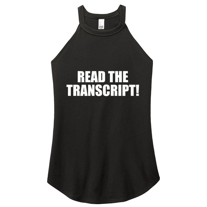 Trump Impeachment Hoax Read the Transcript Women's Perfect Tri Rocker Tank