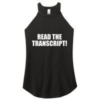 Trump Impeachment Hoax Read the Transcript Women's Perfect Tri Rocker Tank