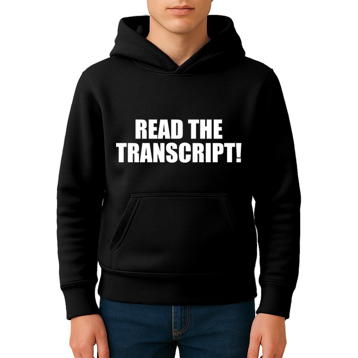 Trump Impeachment Hoax Read the Transcript Kids Hoodie