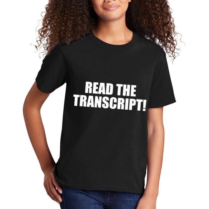 Trump Impeachment Hoax Read the Transcript Kids T-Shirt