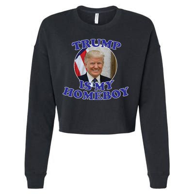 Trump Is My Homeboy Cropped Pullover Crew