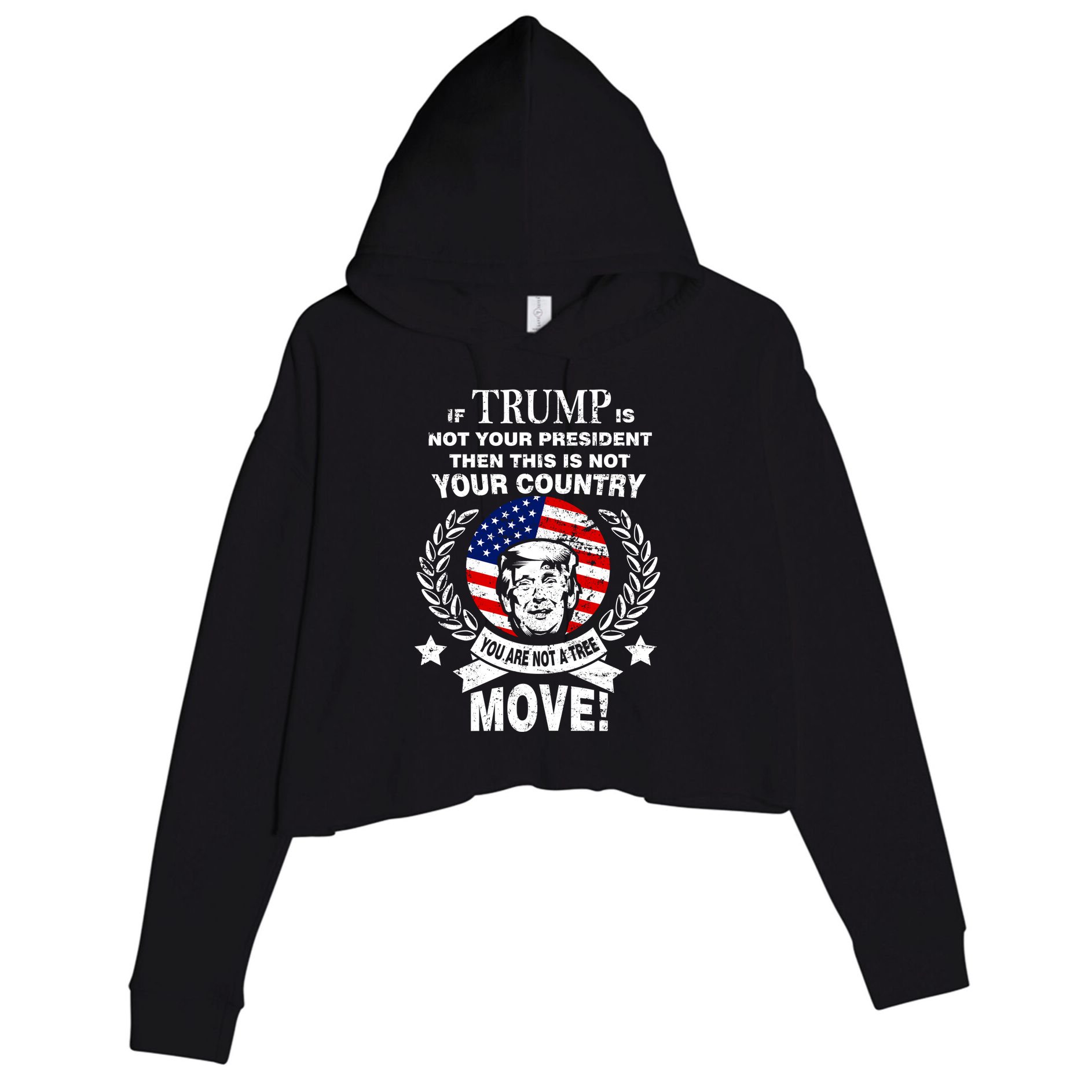 Trump Is Not Your President This Is Not Your Country Crop Fleece Hoodie