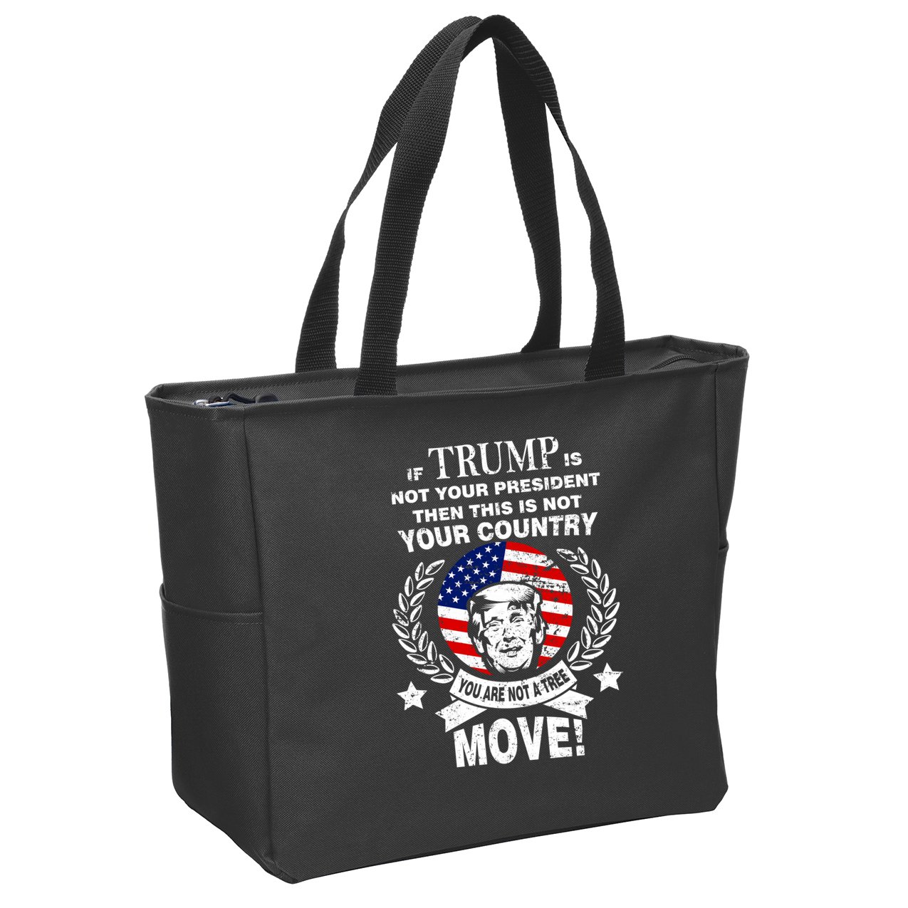 Trump Is Not Your President This Is Not Your Country Zip Tote Bag