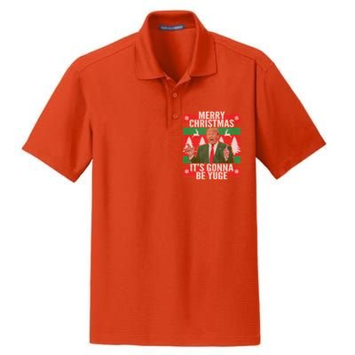 Trump It's Gonna Be Yuge Ugly Christmas  Dry Zone Grid Polo