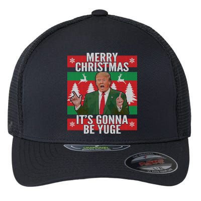 Trump It's Gonna Be Yuge Ugly Christmas  Flexfit Unipanel Trucker Cap