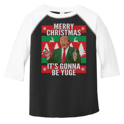 Trump It's Gonna Be Yuge Ugly Christmas  Toddler Fine Jersey T-Shirt