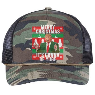 Trump It's Gonna Be Yuge Ugly Christmas  Retro Rope Trucker Hat Cap