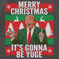 Trump It's Gonna Be Yuge Ugly Christmas  Vector Backpack