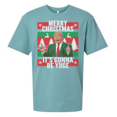 Trump It's Gonna Be Yuge Ugly Christmas  Sueded Cloud Jersey T-Shirt