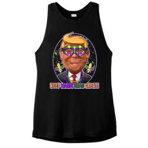 Trump Keep Mardi Gras Great Ladies PosiCharge Tri-Blend Wicking Tank