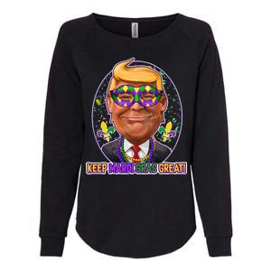 Trump Keep Mardi Gras Great Womens California Wash Sweatshirt