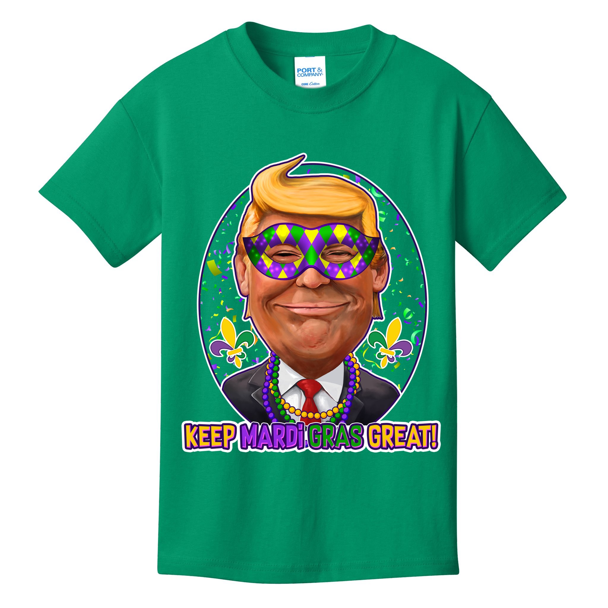 Trump Keep Mardi Gras Great Kids T-Shirt
