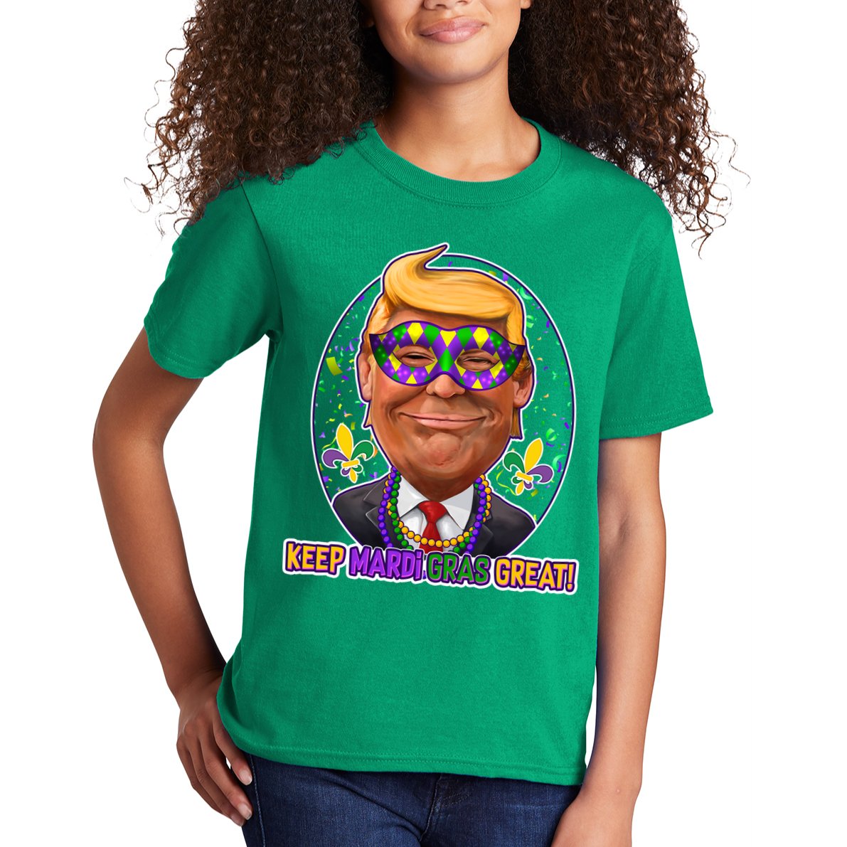 Trump Keep Mardi Gras Great Kids T-Shirt