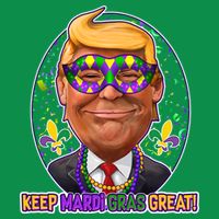 Trump Keep Mardi Gras Great Kids T-Shirt