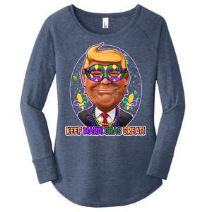 Trump Keep Mardi Gras Great Women's Perfect Tri Tunic Long Sleeve Shirt