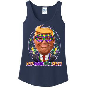 Trump Keep Mardi Gras Great Ladies Essential Tank