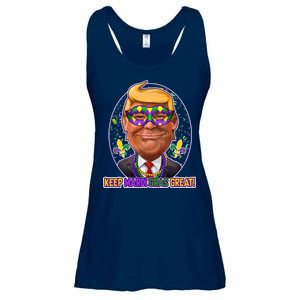 Trump Keep Mardi Gras Great Ladies Essential Flowy Tank