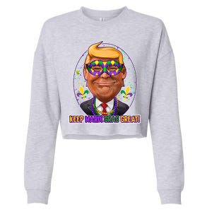 Trump Keep Mardi Gras Great Cropped Pullover Crew