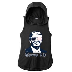 Trump Life Ladies PosiCharge Tri-Blend Wicking Draft Hoodie Tank