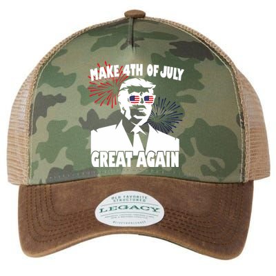 Trump Make 4th Of July Great Again Legacy Tie Dye Trucker Hat