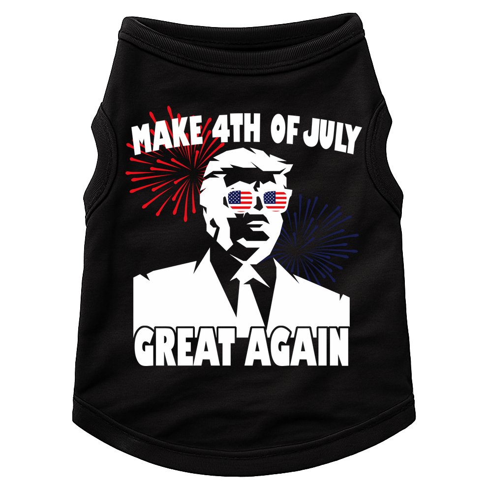 Trump Make 4th Of July Great Again Doggie Tank
