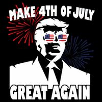 Trump Make 4th Of July Great Again Flexfit Unipanel Trucker Cap