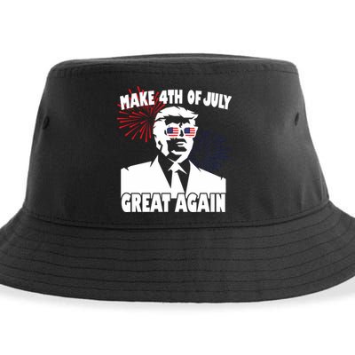 Trump Make 4th Of July Great Again Sustainable Bucket Hat