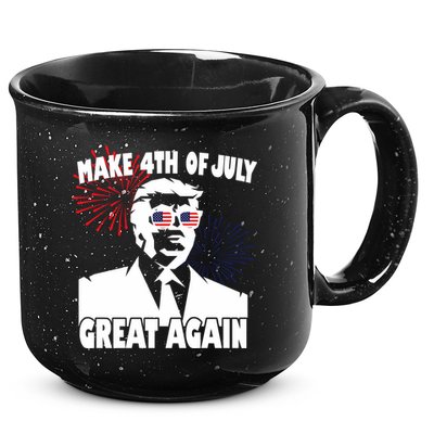 Trump Make 4th Of July Great Again 15oz Campfire Ceramic Mug