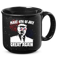Trump Make 4th Of July Great Again 15oz Campfire Ceramic Mug