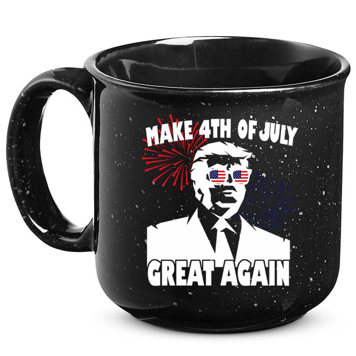 Trump Make 4th Of July Great Again 15oz Campfire Ceramic Mug