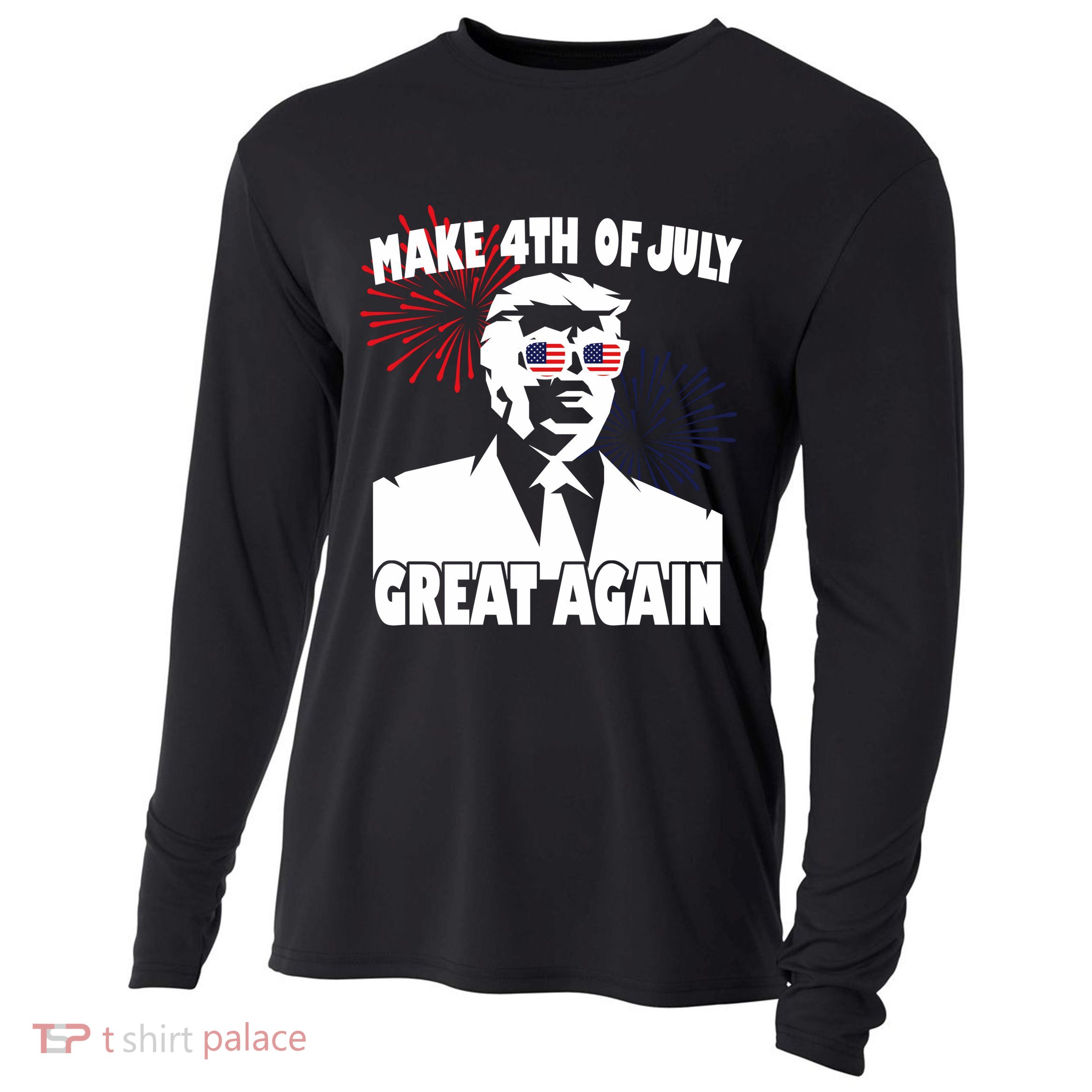 Trump Make 4th Of July Great Again Cooling Performance Long Sleeve Crew