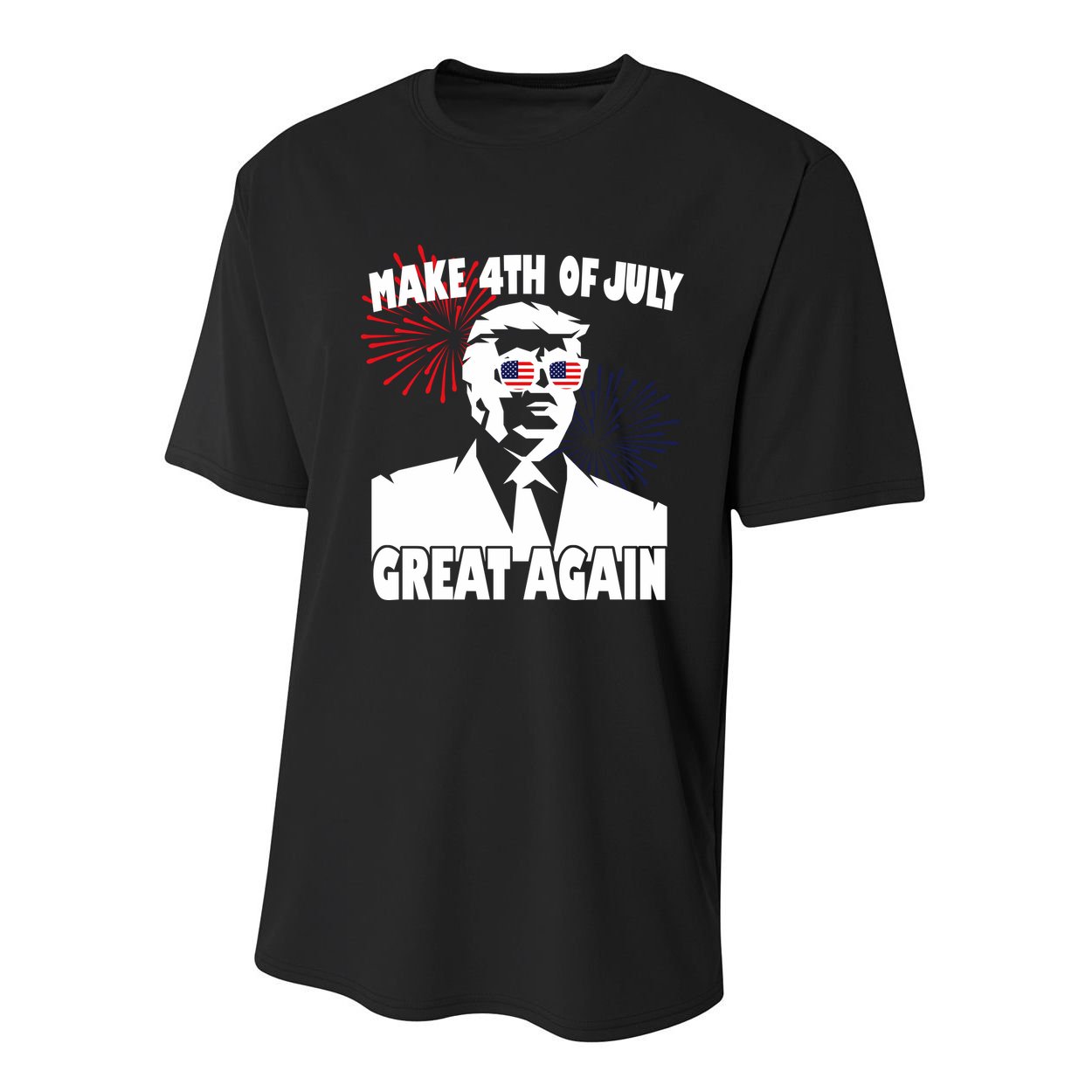 Trump Make 4th Of July Great Again Youth Performance Sprint T-Shirt
