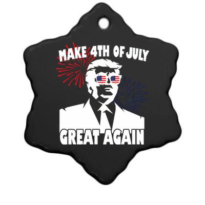 Trump Make 4th Of July Great Again Ceramic Star Ornament